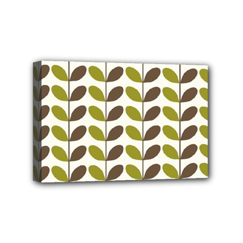 Leaf Plant Pattern Seamless Mini Canvas 6  X 4  (stretched) by Hannah976