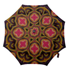 Kaleidoscope Art Pattern Ornament Hook Handle Umbrellas (small) by Hannah976
