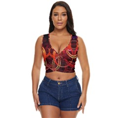 Abstract Seamless Pattern Women s Sleeveless Wrap Top by Hannah976