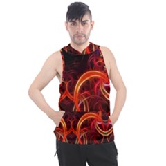 Background Fractal Abstract Men s Sleeveless Hoodie by Hannah976