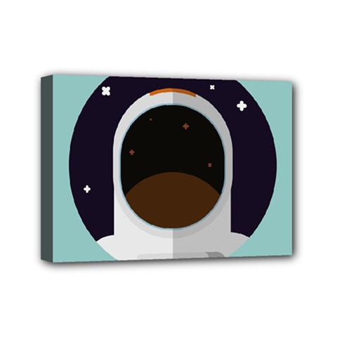 Astronaut Space Astronomy Universe Mini Canvas 7  X 5  (stretched) by Sarkoni