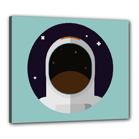Astronaut Space Astronomy Universe Canvas 24  X 20  (stretched) by Sarkoni