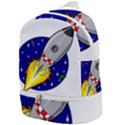 Rocket Ship Launch Vehicle Moon Zip Bottom Backpack View1