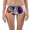 Badge Patch Pink Rainbow Rocket Reversible Mid-Waist Bikini Bottoms View3