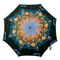 City Buildings Urban Dawn Hook Handle Umbrellas (large) by Sarkoni