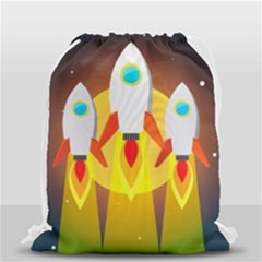 Rocket Take Off Missiles Cosmos Drawstring Bag (small) by Sarkoni