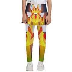 Rocket Take Off Missiles Cosmos Kids  Skirted Pants by Sarkoni