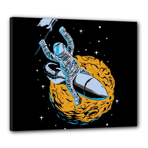 Astronaut Planet Space Science Canvas 24  X 20  (stretched) by Sarkoni