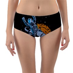 Astronaut Planet Space Science Reversible Mid-waist Bikini Bottoms by Sarkoni