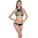 Astronaut Planet Space Science Cross Front Halter Bikini Set View1