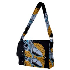 Astronaut Planet Space Science Full Print Messenger Bag (m) by Sarkoni