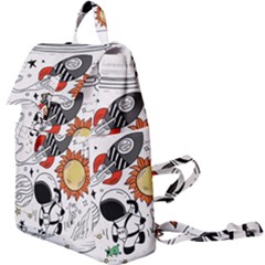 Astronaut Drawing Planet Buckle Everyday Backpack by Sarkoni