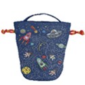 Cat Cosmos Cosmonaut Rocket Drawstring Bucket Bag View1