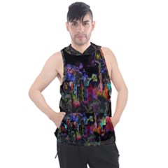 Grunge Paint Splatter Splash Ink Men s Sleeveless Hoodie by Grandong