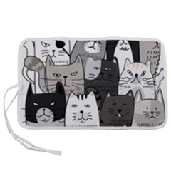 Cute Cat Hand Drawn Cartoon Style Pen Storage Case (m) by Grandong