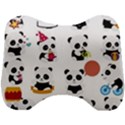 Playing Pandas Cartoons Head Support Cushion View1