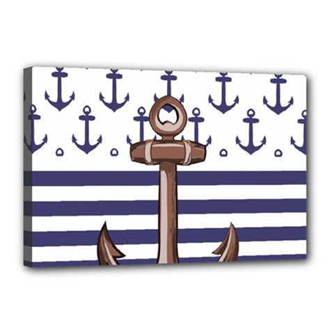Anchor Background Design Canvas 18  X 12  (stretched) by Apen