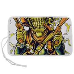 Cowboy Skeleton With Gun Illustration Pen Storage Case (l) by Sarkoni