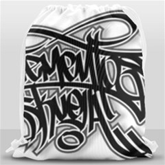 Hip Hop Music Drawing Art Graffiti Drawstring Bag (large) by Sarkoni