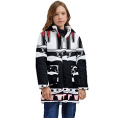 Vintage Car Hot Rod Motor Vehicle Kids  Hooded Longline Puffer Jacket by Sarkoni