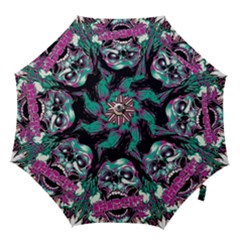Anarchy Skull And Birds Hook Handle Umbrellas (large) by Sarkoni