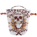 Harvest Of Fear Logo Illustration Skull Pistol Drawstring Bucket Bag View2