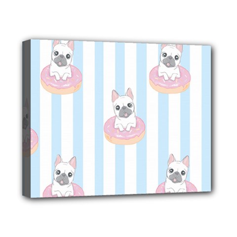 French Bulldog Dog Seamless Pattern Canvas 10  X 8  (stretched) by Bedest