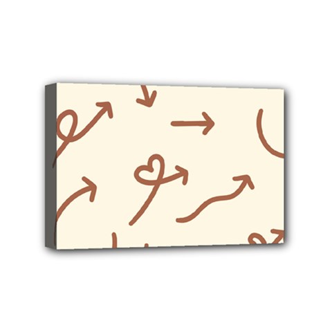 Abstract Arrow Sign Love Aesthetic Mini Canvas 6  X 4  (stretched) by Apen