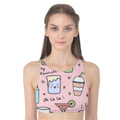 Drink Cocktail Doodle Coffee Tank Bikini Top by Apen