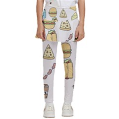 Dinner Meal Food Snack Fast Food Kids  Skirted Pants by Apen