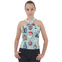 Christmas Decoration Angel Cross Neck Velour Top by Apen
