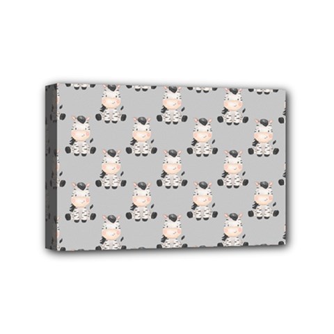 Zebra Wildlife Animal Mammal Mini Canvas 6  X 4  (stretched) by Apen