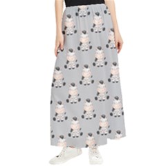 Zebra Wildlife Animal Mammal Maxi Chiffon Skirt by Apen