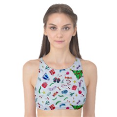 New Year Christmas Winter Pattern Tank Bikini Top by Apen