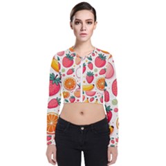 Fruit Sweet Pattern Long Sleeve Zip Up Bomber Jacket by Ravend