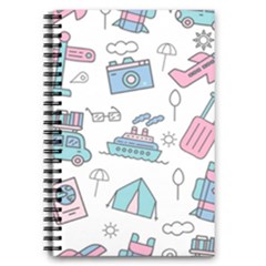 Transportation Seamless Pattern 5 5  X 8 5  Notebook by Grandong
