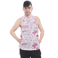 Cute Girly Seamless Pattern Men s Sleeveless Hoodie by Grandong