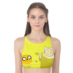 Adventure Time Jake The Dog Finn The Human Artwork Yellow Tank Bikini Top by Sarkoni