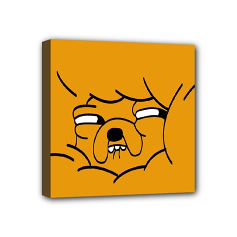 Adventure Time Jake The Dog Mini Canvas 4  X 4  (stretched) by Sarkoni