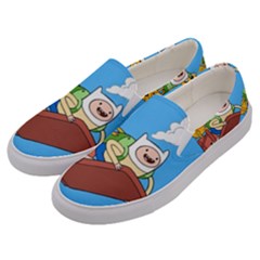 Cartoon Adventure Time Jake And Finn Men s Canvas Slip Ons by Sarkoni