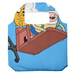 Cartoon Adventure Time Jake And Finn Premium Foldable Grocery Recycle Bag by Sarkoni