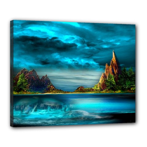 Artistic Fantasy Psychedelic Canvas 20  X 16  (stretched) by Sarkoni