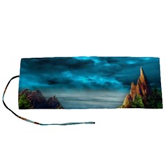 Artistic Fantasy Psychedelic Roll Up Canvas Pencil Holder (s) by Sarkoni