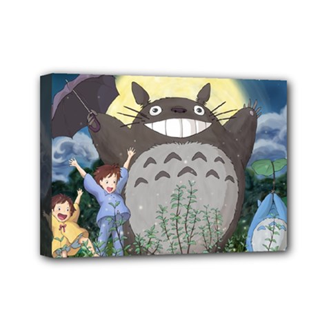 Illustration Anime Cartoon My Neighbor Totoro Mini Canvas 7  X 5  (stretched) by Sarkoni
