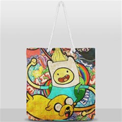 Painting Illustration Adventure Time Psychedelic Art Full Print Rope Handle Tote (large) by Sarkoni