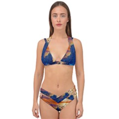 Digital Art Fantasy Impressionism Painting Ship Boat Psychedelic Peacock Mushroom Flamingos Hipwreck Double Strap Halter Bikini Set by Sarkoni