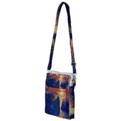 Digital Art Fantasy Impressionism Painting Ship Boat Psychedelic Peacock Mushroom Flamingos Hipwreck Multi Function Travel Bag by Sarkoni