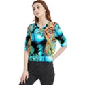 Color Detail Dream Fantasy Neon Psychedelic Teaser Quarter Sleeve Blouse View1