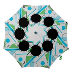 Geometric Shapes Background Hook Handle Umbrellas (medium) by Bedest