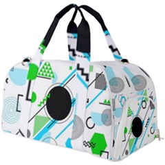 Geometric Shapes Background Burner Gym Duffel Bag by Bedest